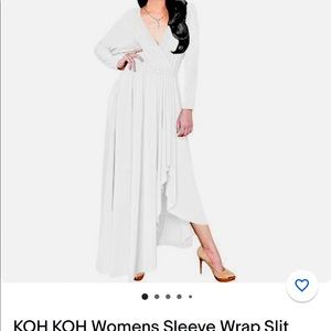 White Koh Koh full length event dress - Sz XL, NWT